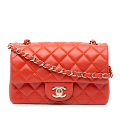 Mini Rectangular Classic Lambskin Single Flap