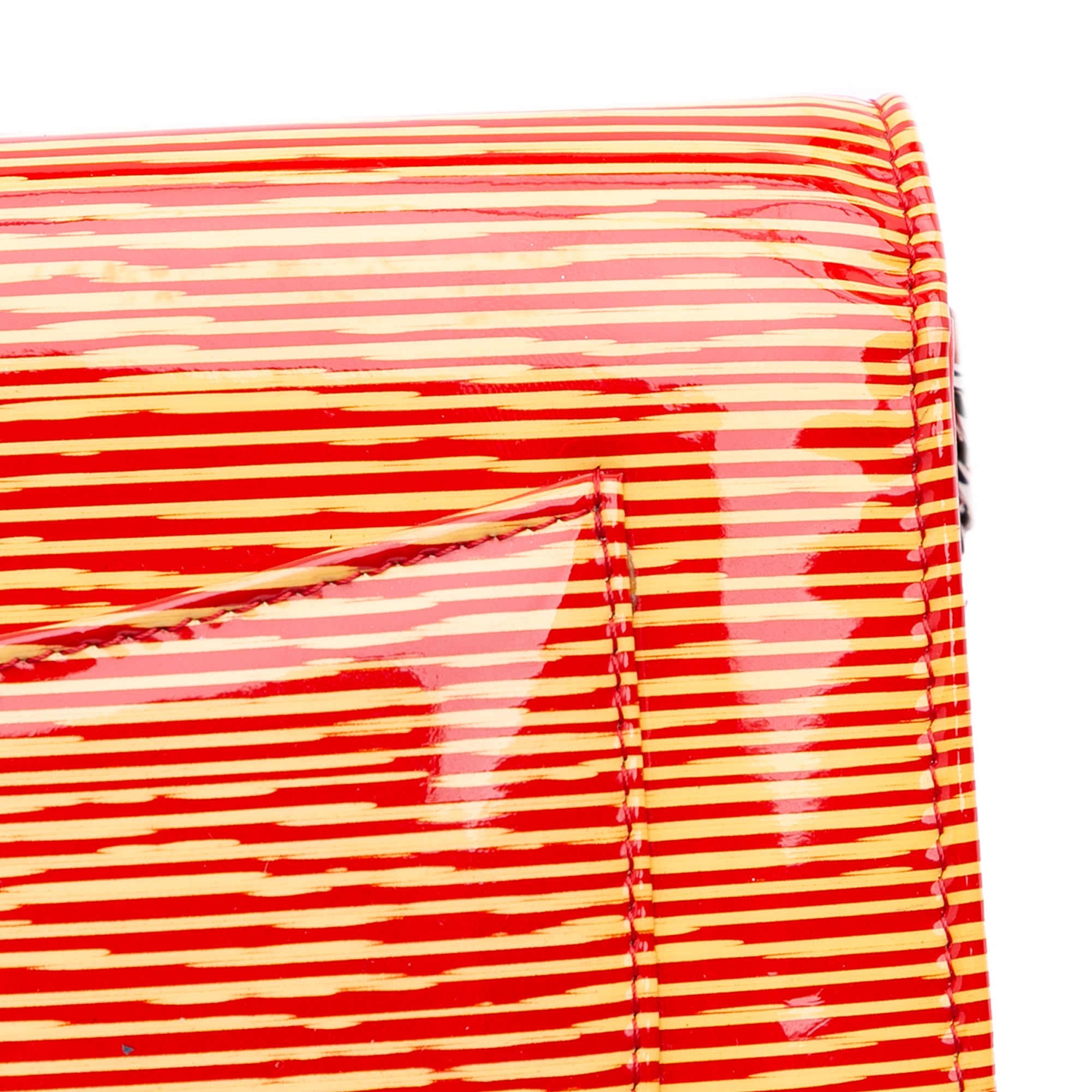 Patent Striped Wallet On Chain