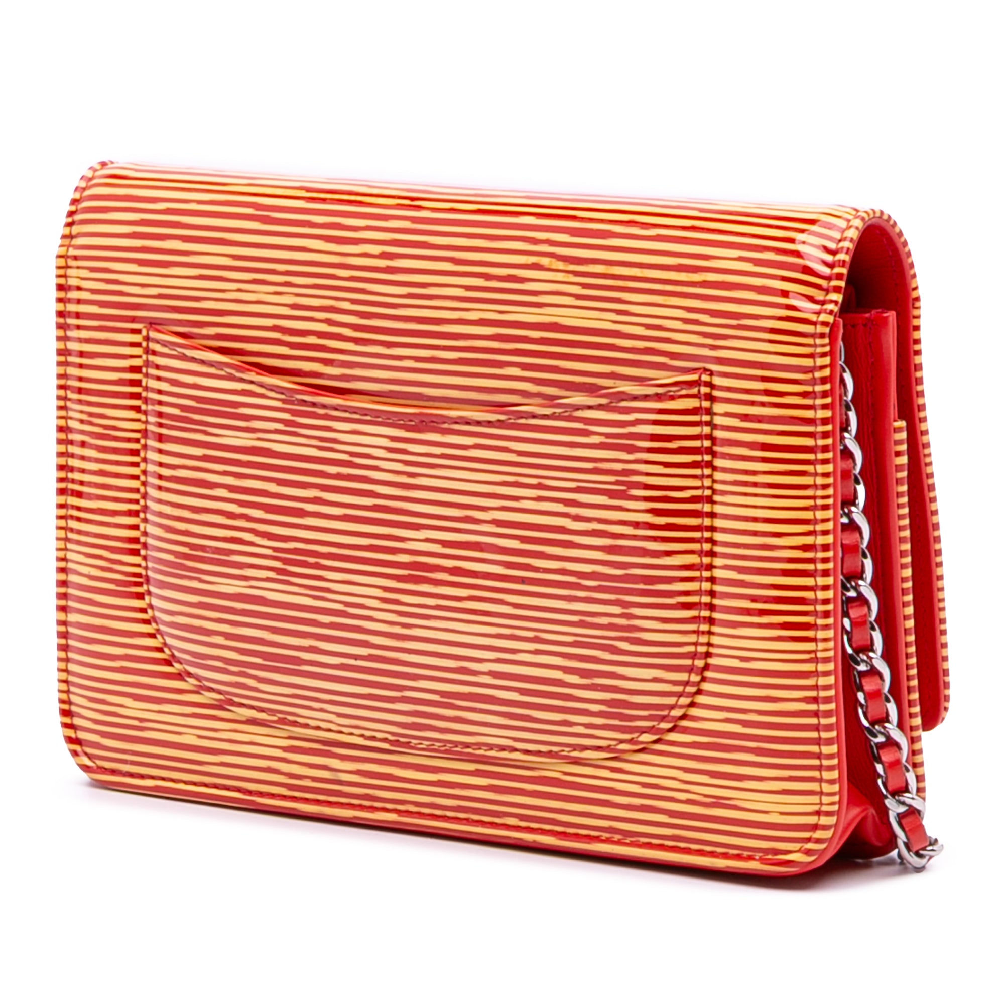 Patent Striped Wallet On Chain