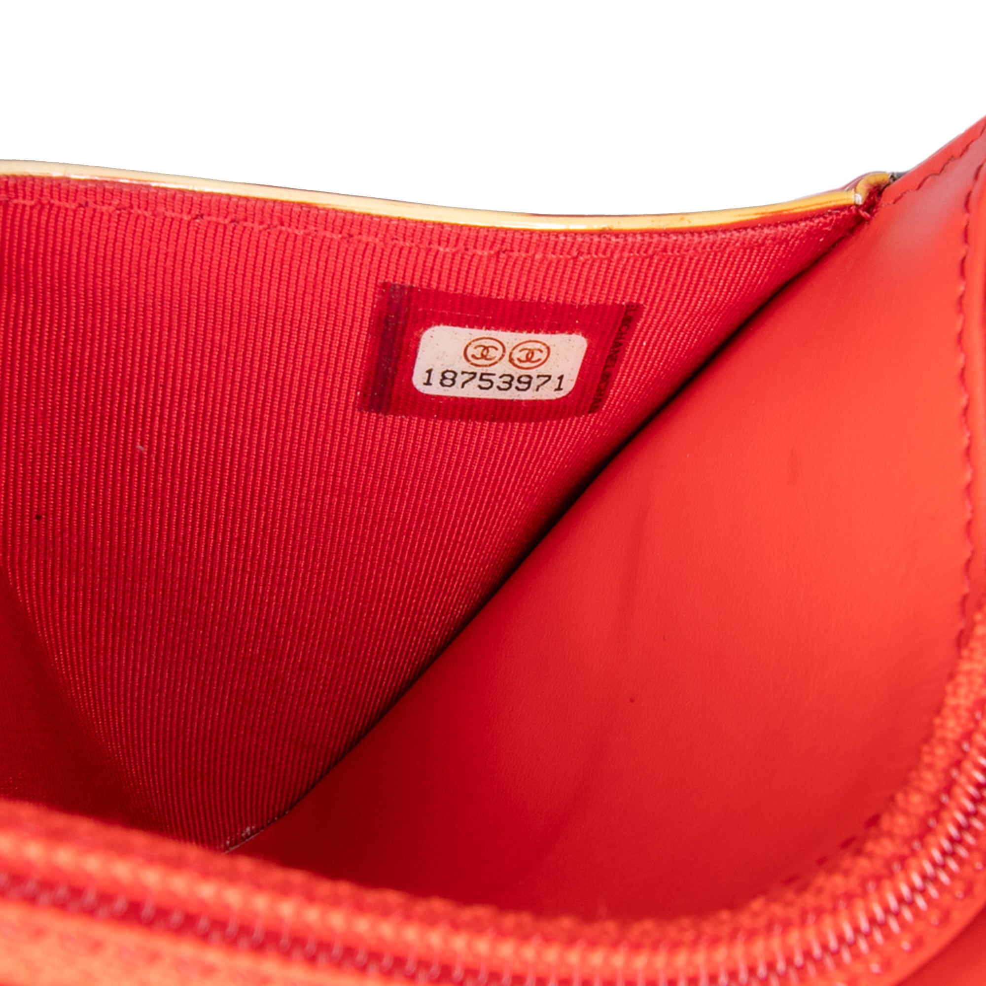 Patent Striped Wallet On Chain