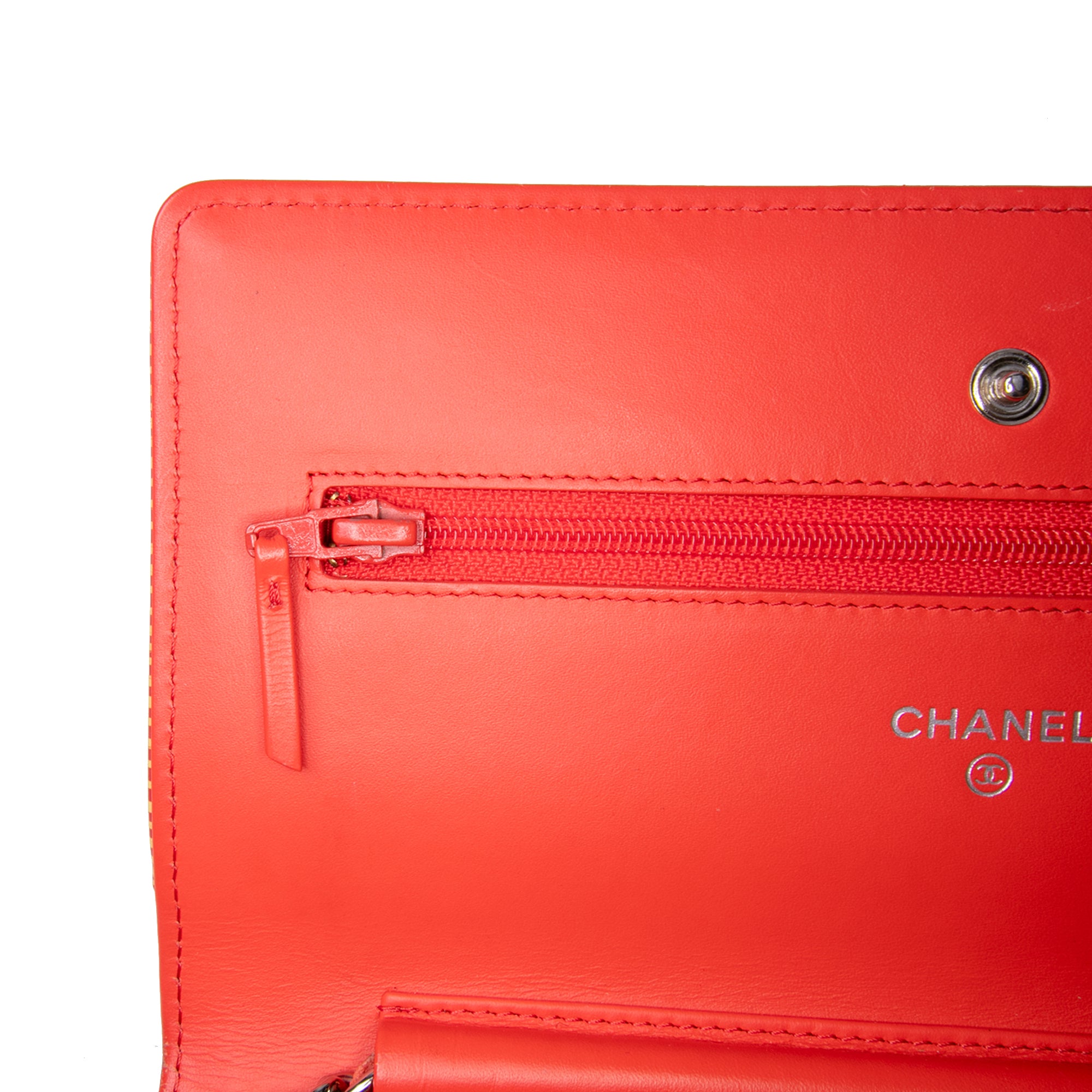 Patent Striped Wallet On Chain