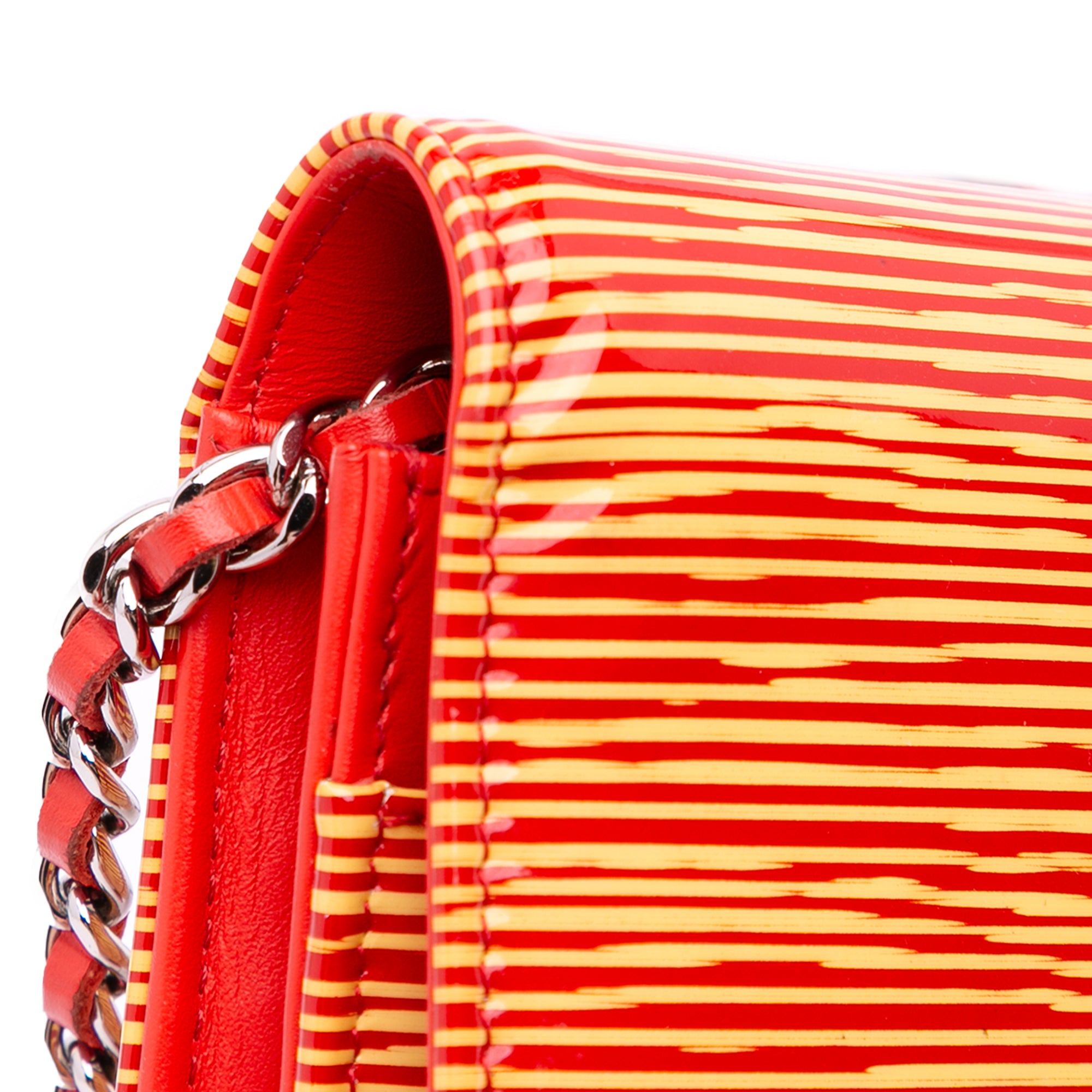 Patent Striped Wallet On Chain