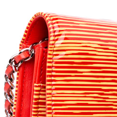 Patent Striped Wallet On Chain