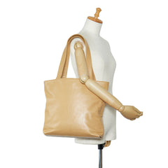 CC Embossed Leather Tote Bag