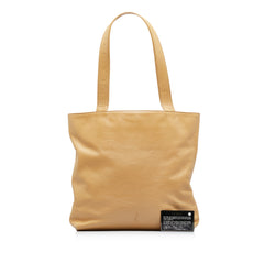 CC Embossed Leather Tote Bag