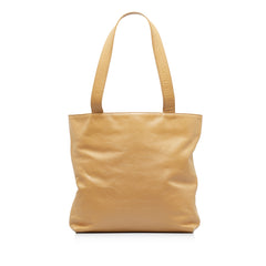 CC Embossed Leather Tote Bag