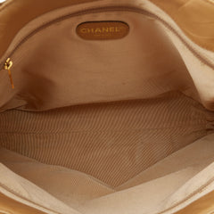 CC Embossed Leather Tote Bag