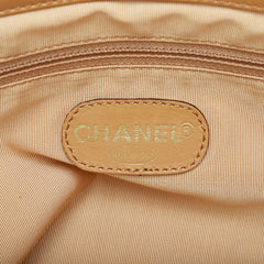 CC Embossed Leather Tote Bag