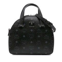 Small Visetos Coated Canvas Half Moon Satchel