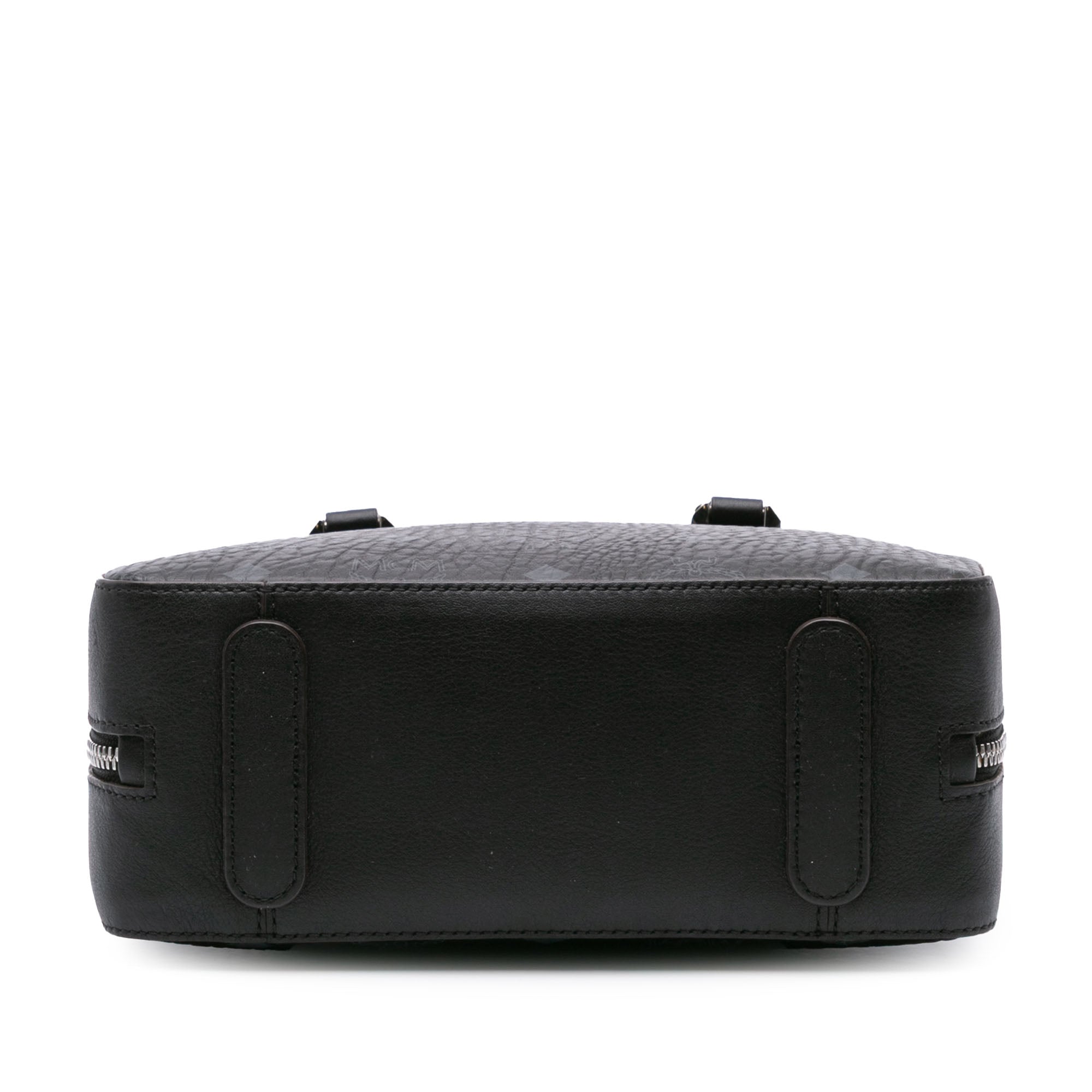 Small Visetos Coated Canvas Half Moon Satchel