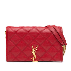 Quilted Lambskin Becky Wallet on Chain