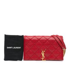 Quilted Lambskin Becky Wallet on Chain