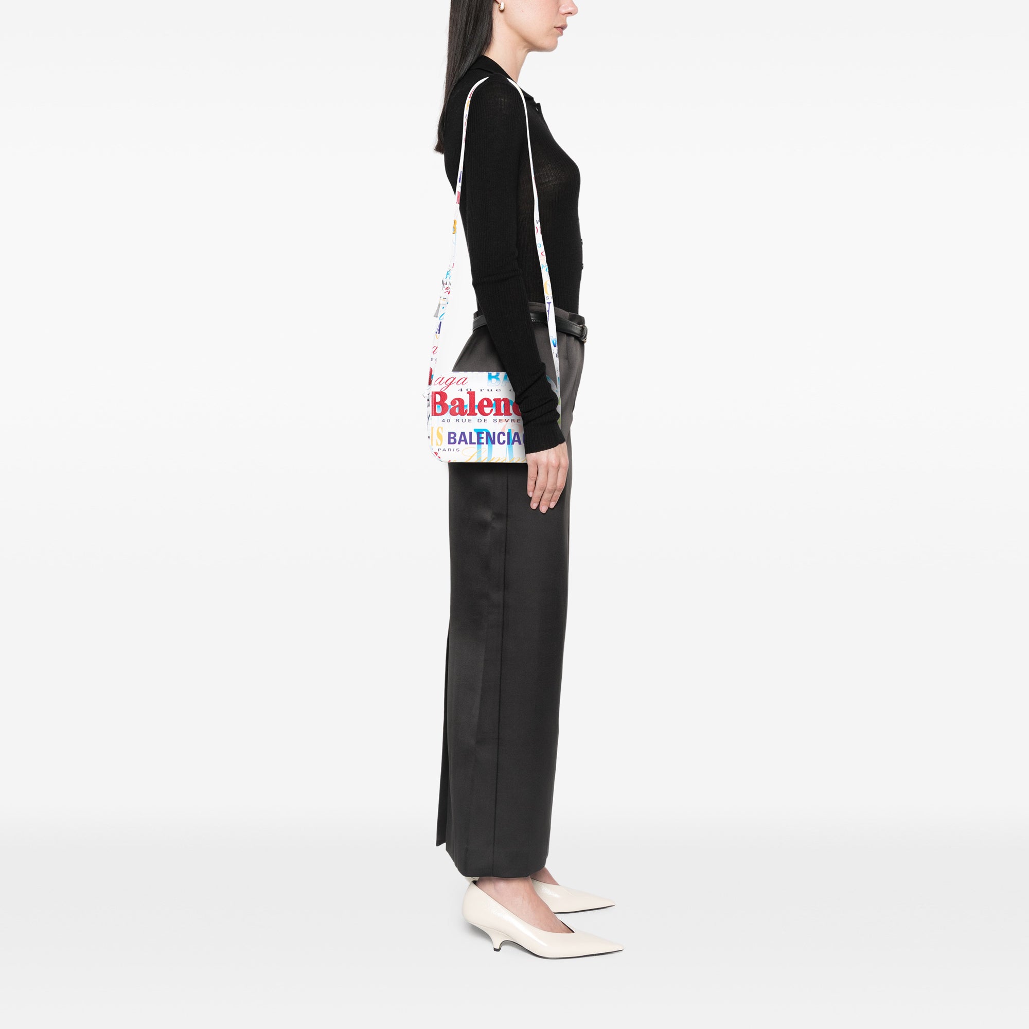 S Calfskin Logo Print Everyday Camera Bag
