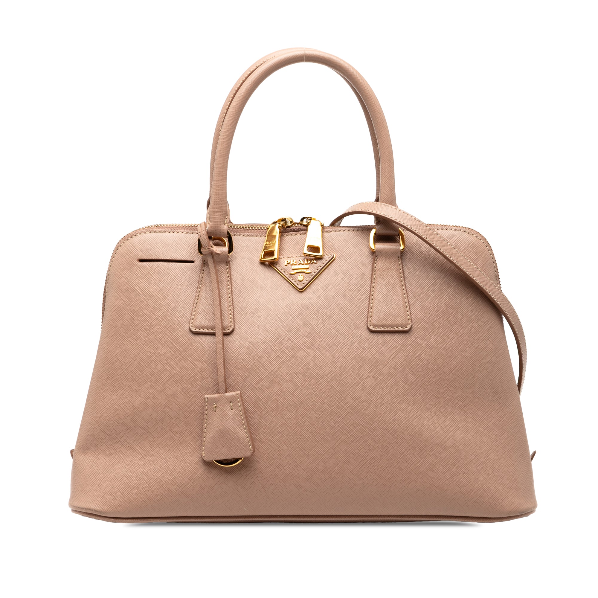 Medium Saffiano Lux Promenade Satchel