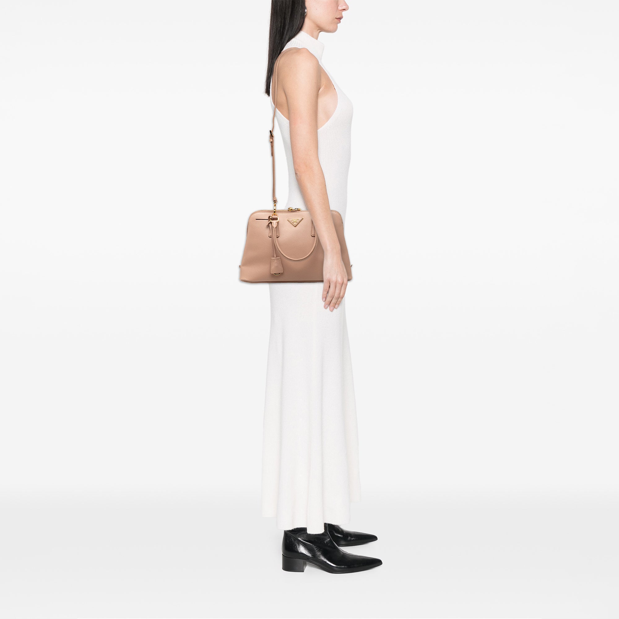 Medium Saffiano Lux Promenade Satchel