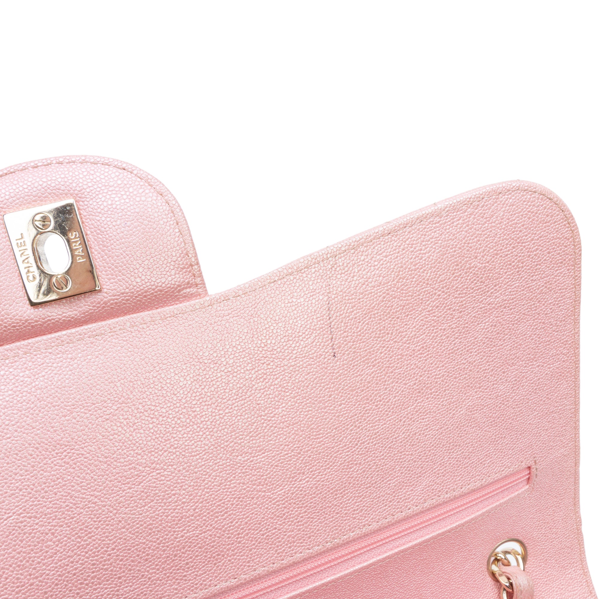 Jumbo Classic Iridescent Caviar Double Flap