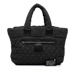Large Quilted Denim Coco Cocoon Tote