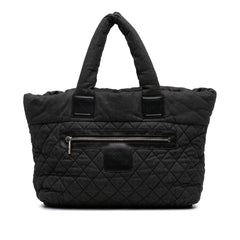 Large Quilted Denim Coco Cocoon Tote