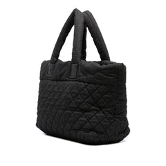 Large Quilted Denim Coco Cocoon Tote