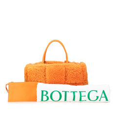 Small Shearling Intrecciato Arco Tote