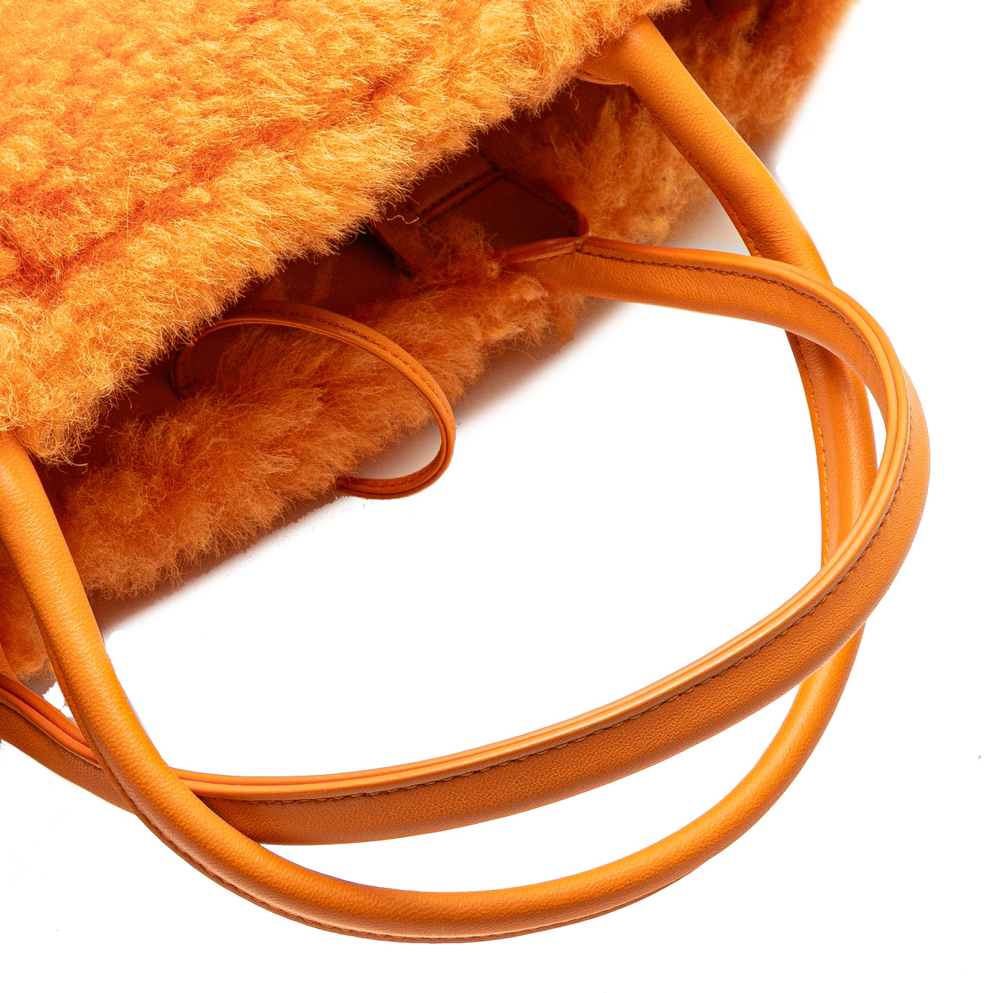 Small Shearling Intrecciato Arco Tote
