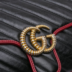 Small GG Marmont Matelasse Leather Torchon Flap Crossbody