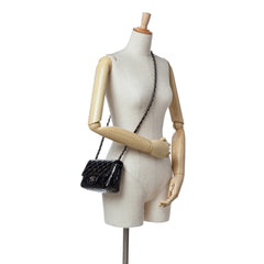 Mini Square Classic Patent Single Flap