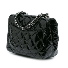 Mini Square Classic Patent Single Flap