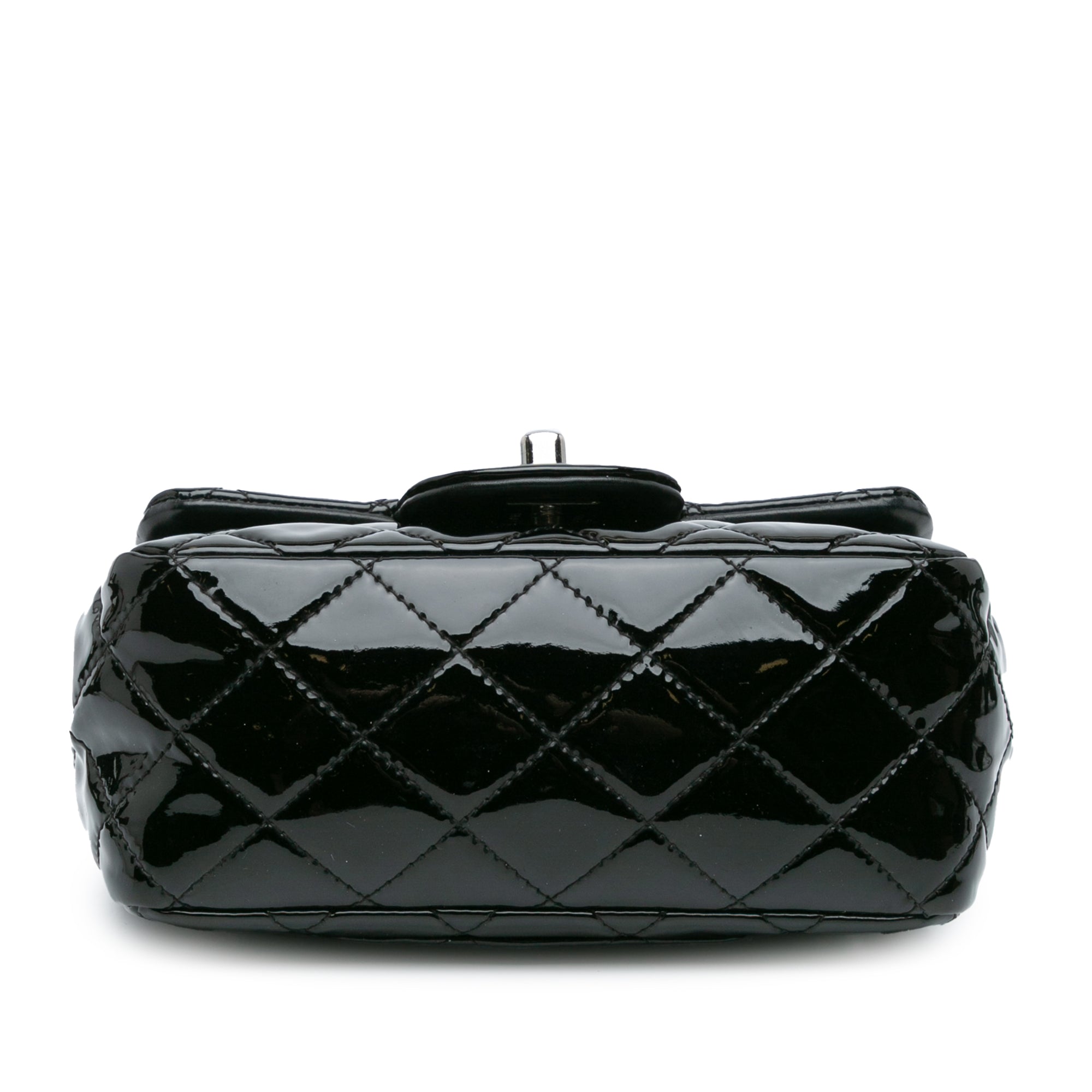 Mini Square Classic Patent Single Flap