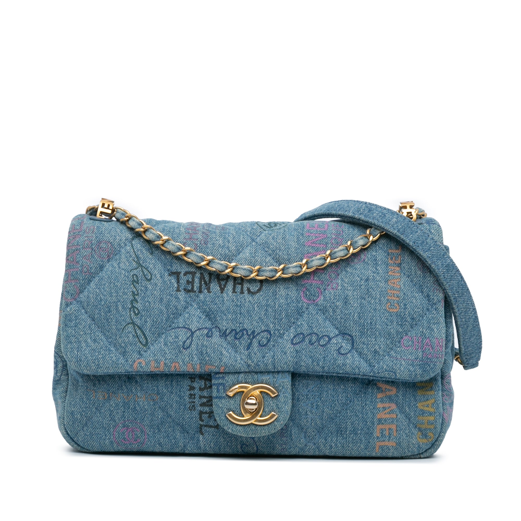 Medium Quilted Denim Mood Flap