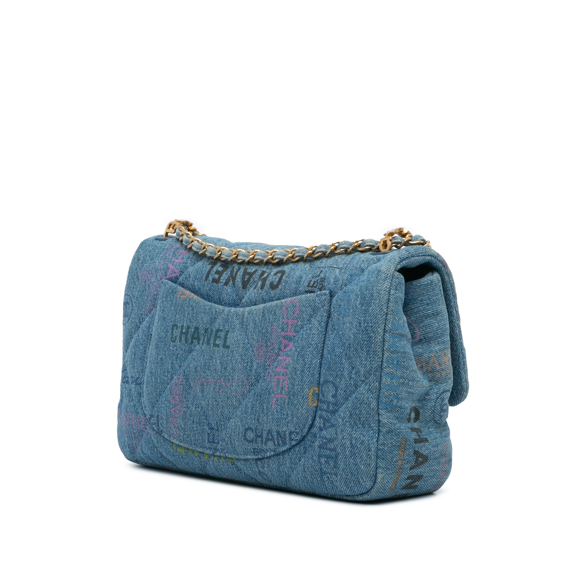 Medium Quilted Denim Mood Flap