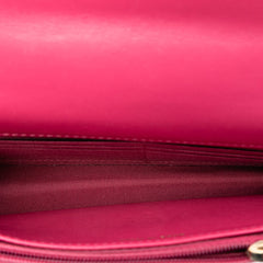 Chevron Lambskin Trendy CC Chain Wallet on Chain