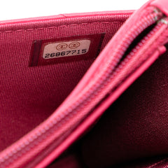 Chevron Lambskin Trendy CC Chain Wallet on Chain