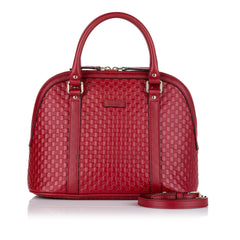 Microguccissima Dome Leather Satchel_7