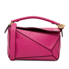 Small Calfskin Puzzle Satchel