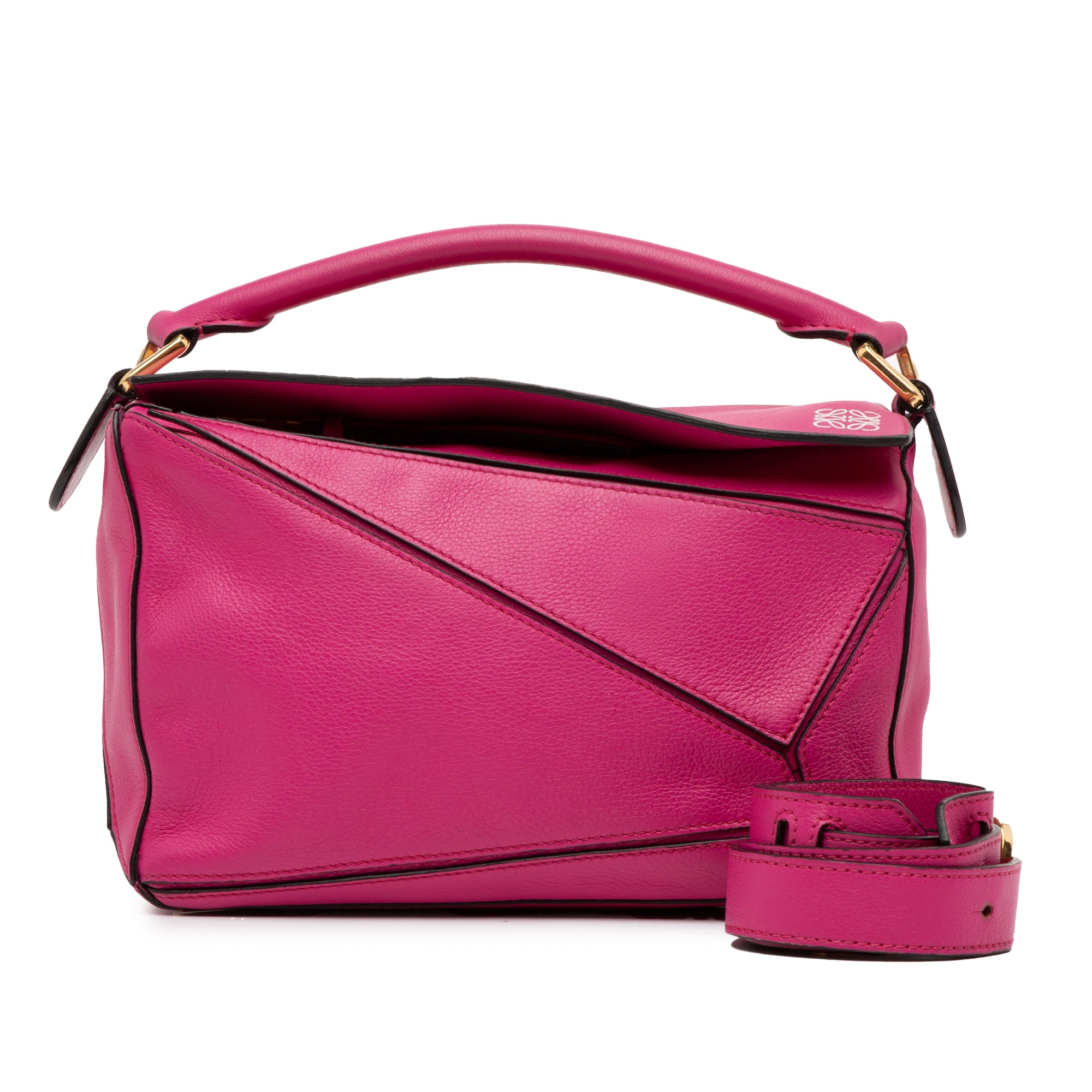 Small Calfskin Puzzle Satchel