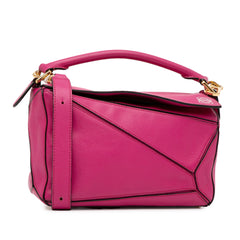 Small Calfskin Puzzle Satchel