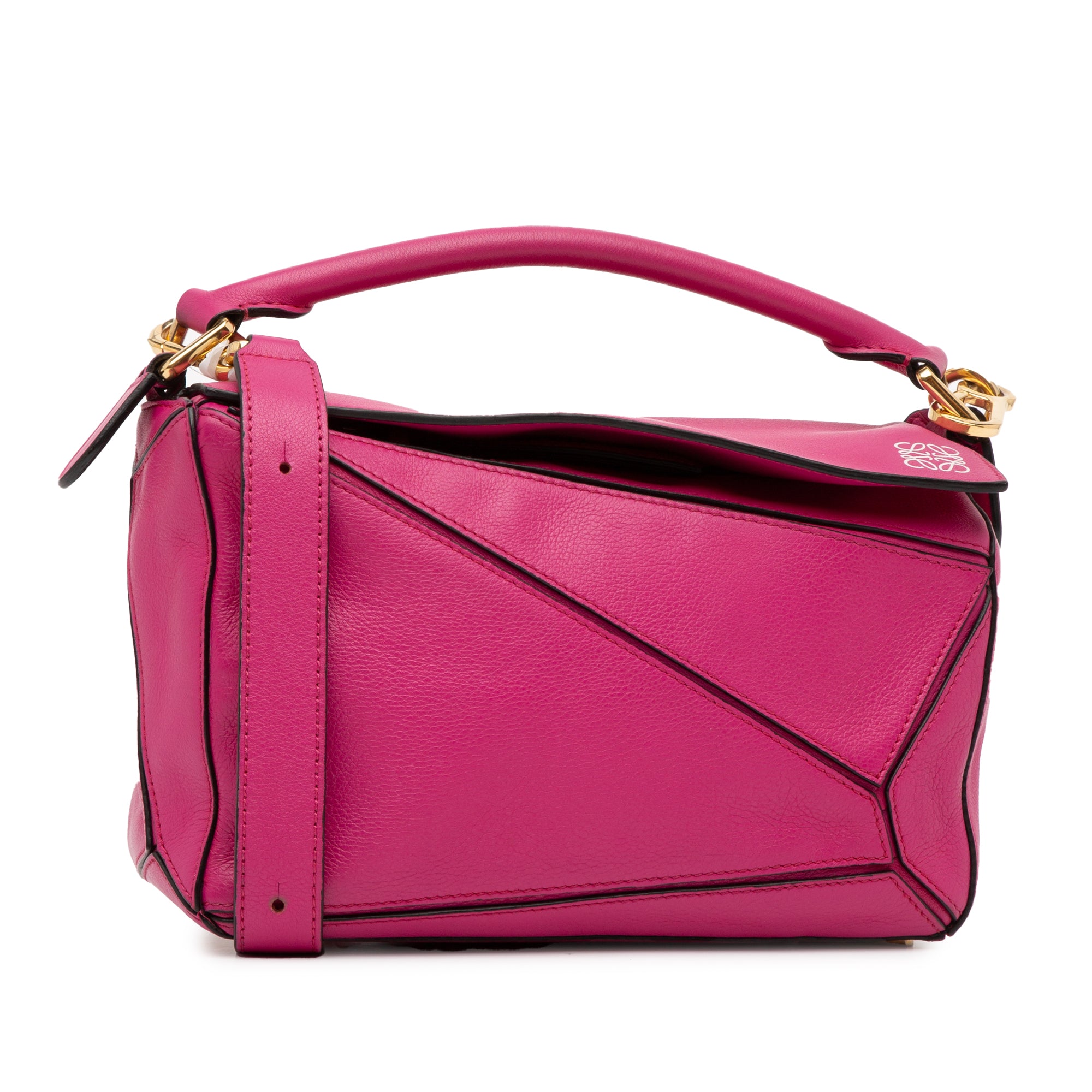 Small Calfskin Puzzle Satchel