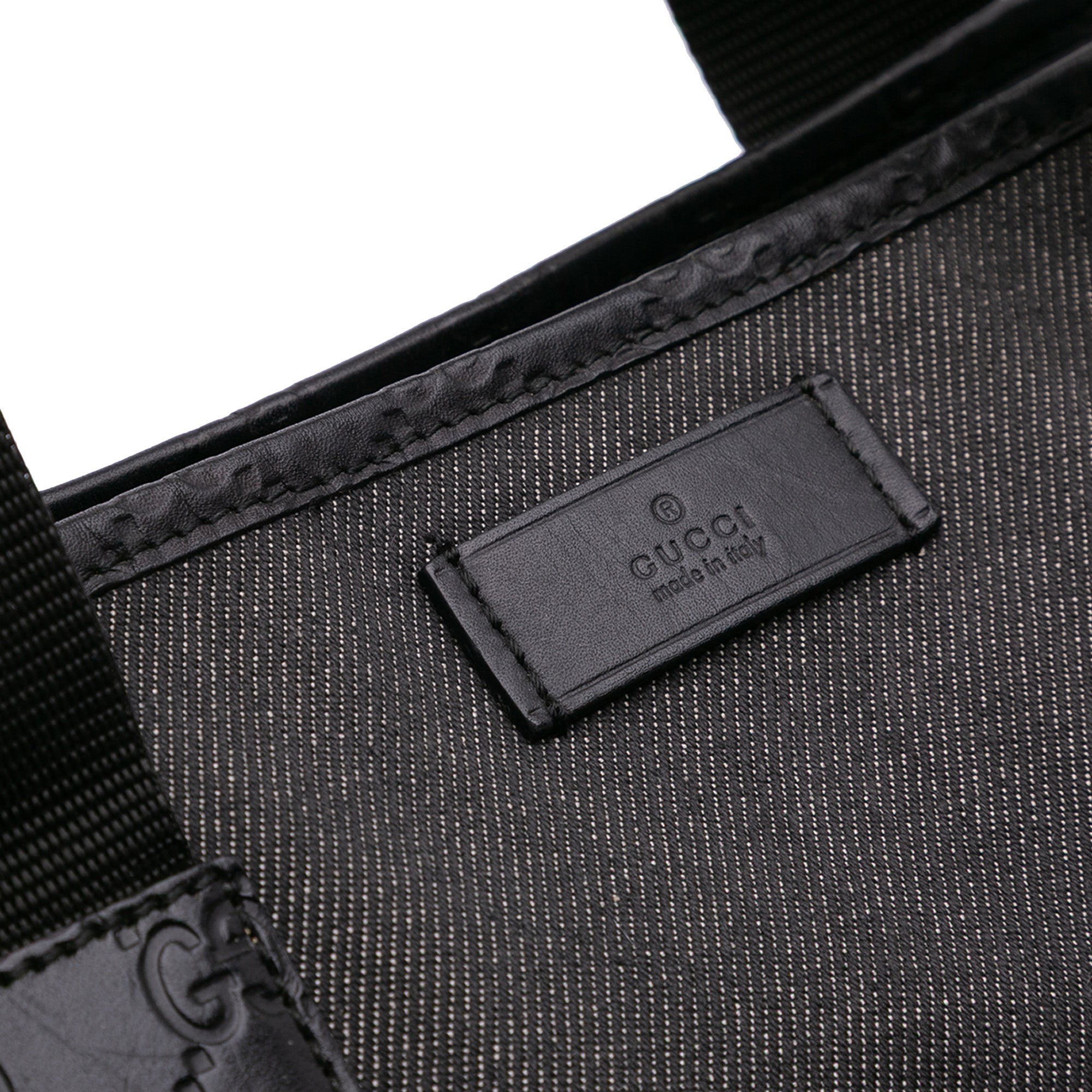 Guccissima Trimmed Denim Tote