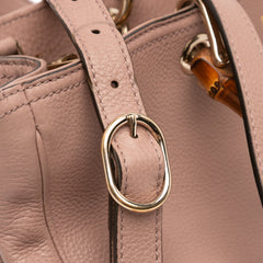 Medium Calfskin Bamboo Shopper Satchel