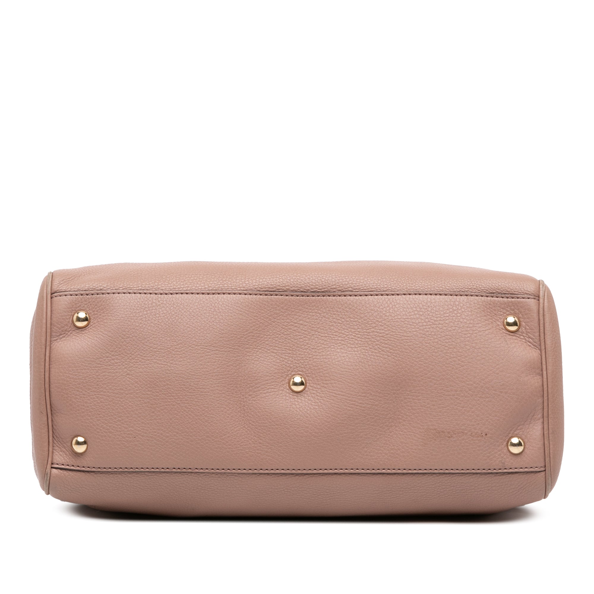 Medium Calfskin Bamboo Shopper Satchel