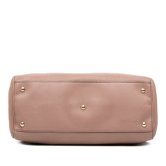 Medium Calfskin Bamboo Shopper Satchel