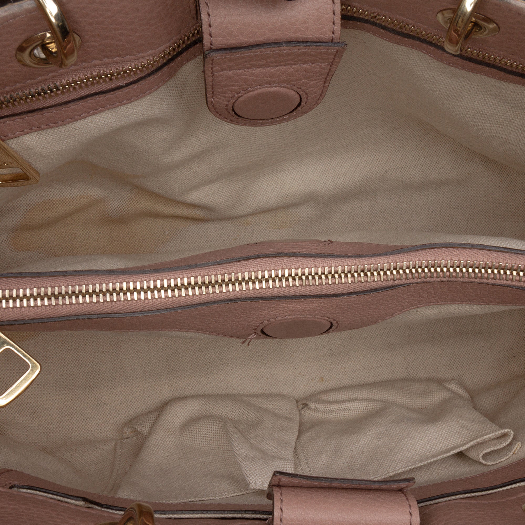 Medium Calfskin Bamboo Shopper Satchel