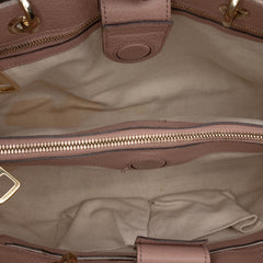 Medium Calfskin Bamboo Shopper Satchel