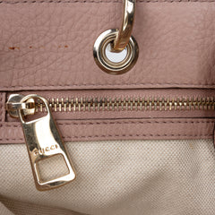 Medium Calfskin Bamboo Shopper Satchel