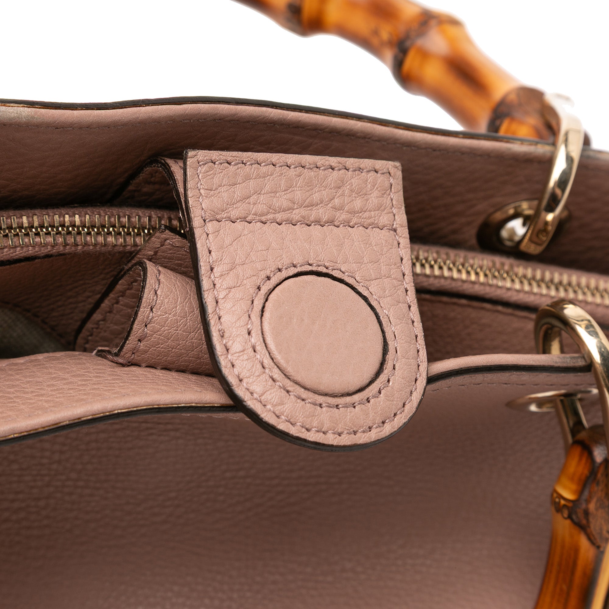 Medium Calfskin Bamboo Shopper Satchel