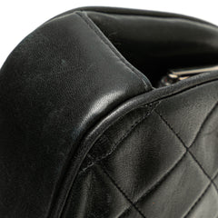 CC Quilted Lambskin Kiss Lock Frame Top Handle Bag