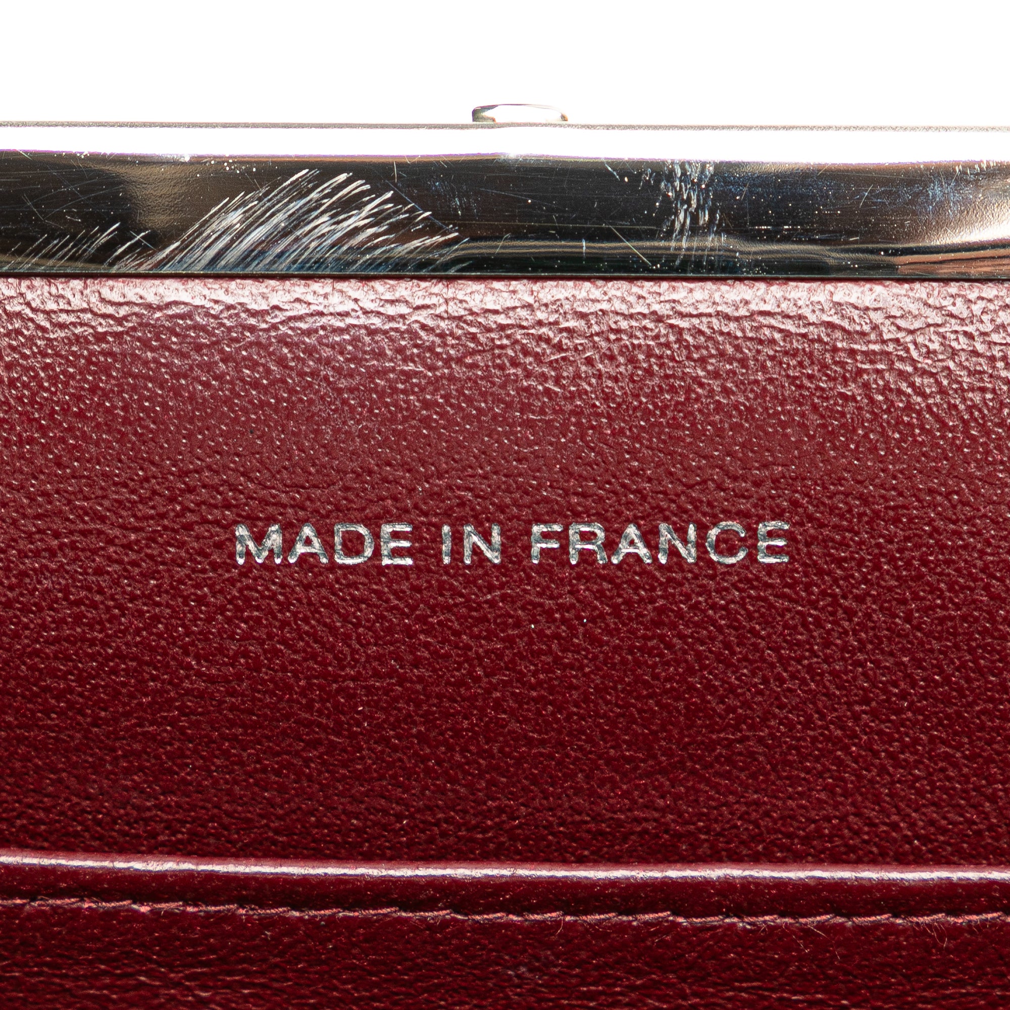 CC Quilted Lambskin Kiss Lock Frame Top Handle Bag