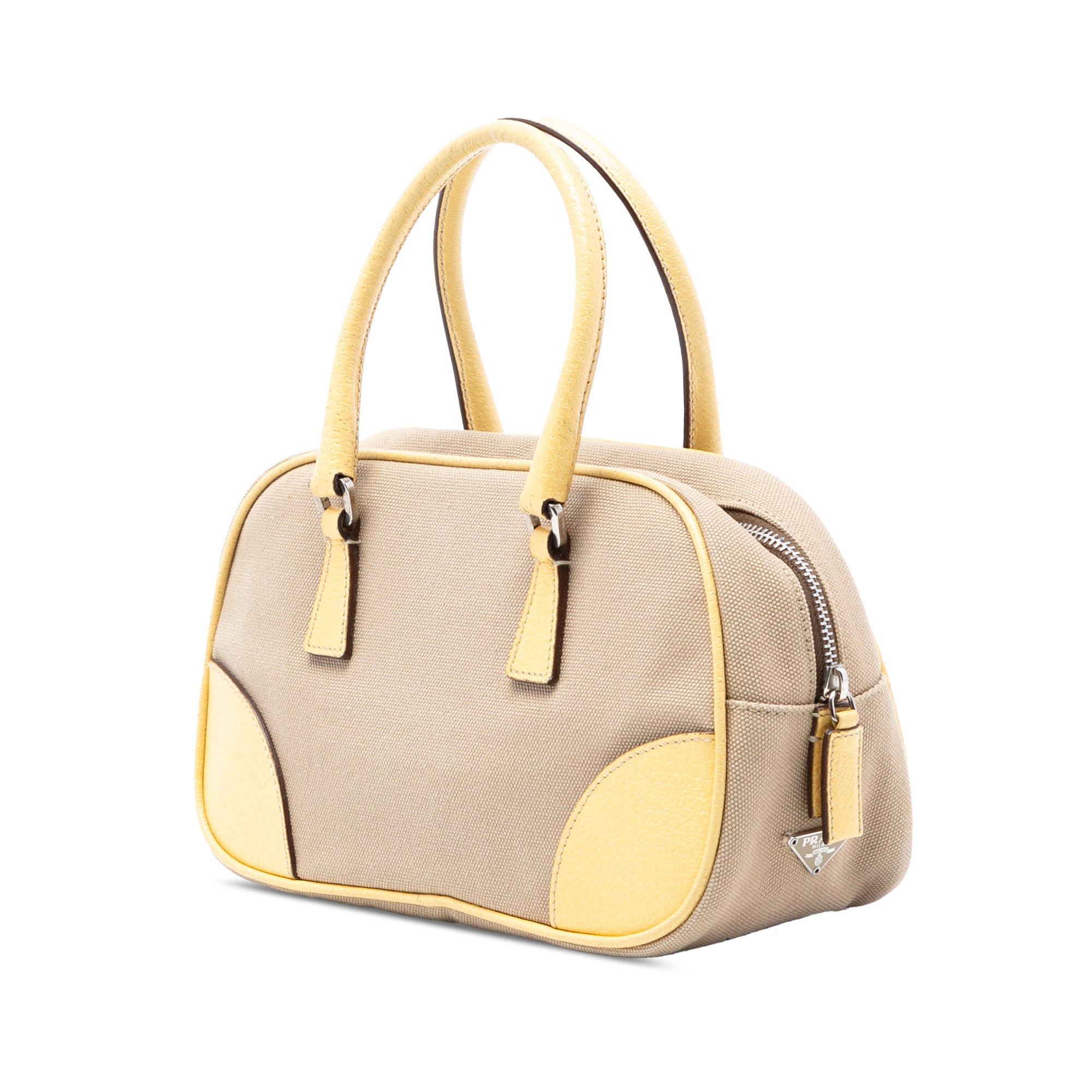 Cinghiale Trimmed Canvas Canapa Bauletto Bag