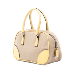 Cinghiale Trimmed Canvas Canapa Bauletto Bag